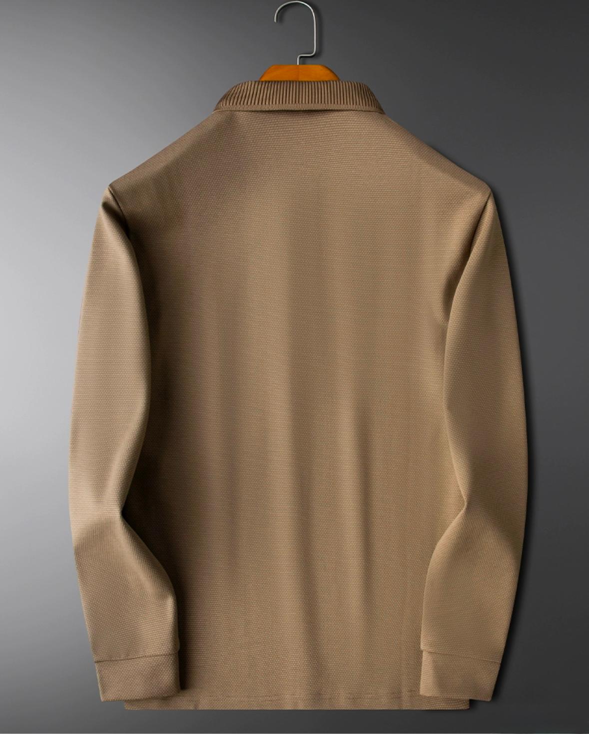 Heritage Luxe Long-Sleeve Polo T-Shirt